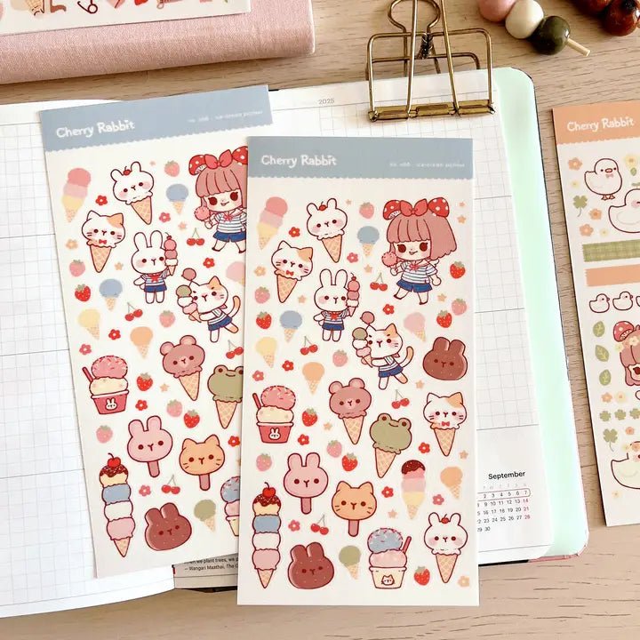 Fyndhörna Washi Stickers no. 066 ice - cream parlour - 1 - Tidformera - Tidformera