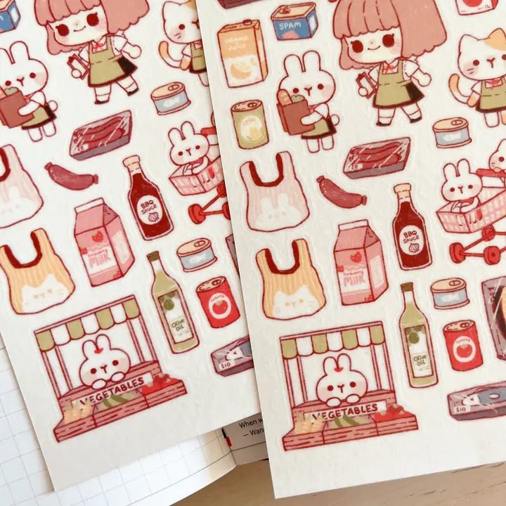 Fyndhörna Washi Stickers no. 067 Grocery store - 3 - Tidformera - Tidformera