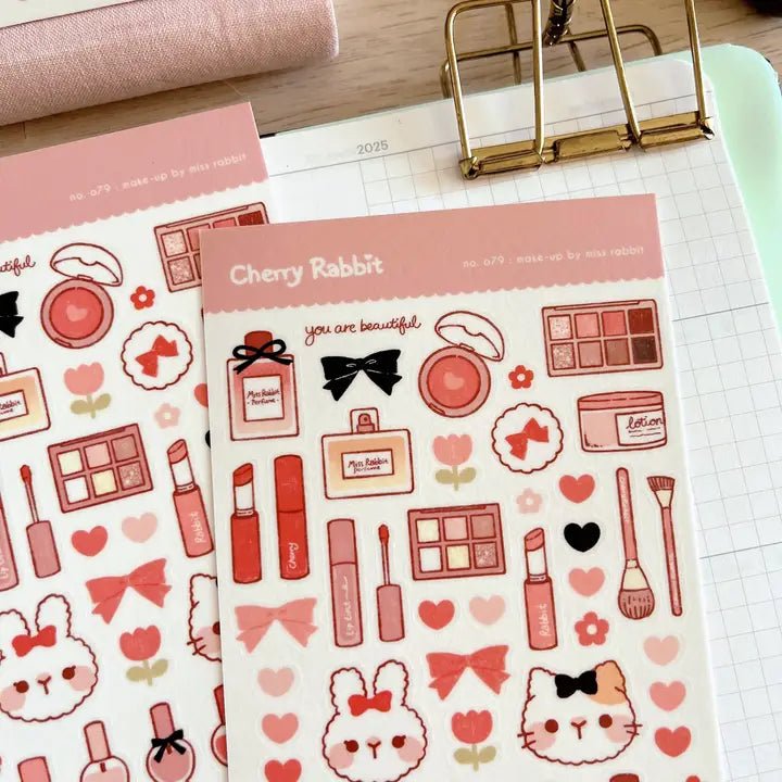 Fyndhörna Washi Stickers no. 079 make - up by miss rabbit - 4 - Tidformera - Tidformera