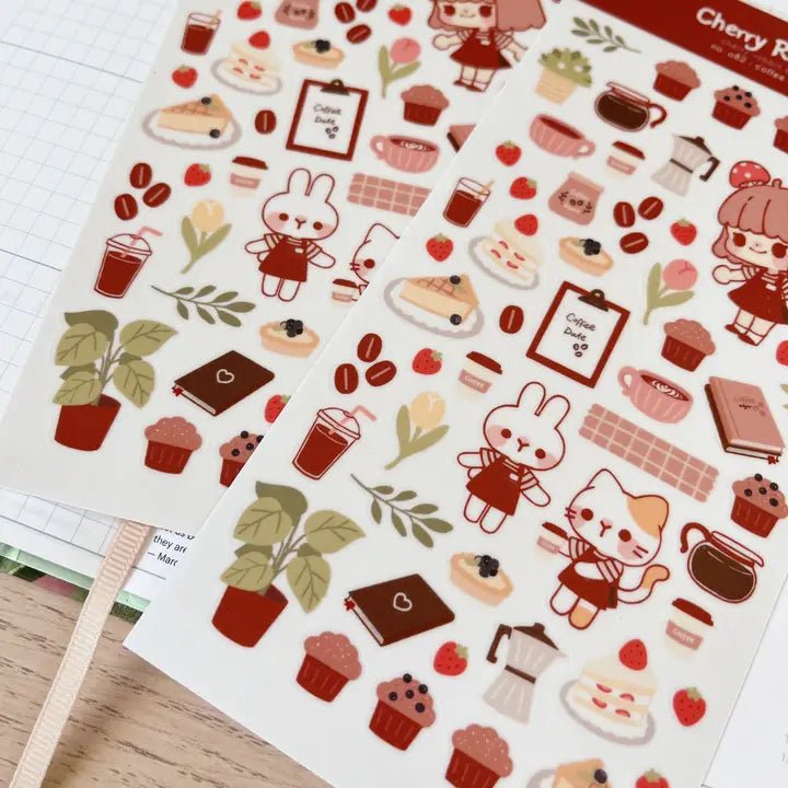 Fyndhörna Washi Stickers no. 082 Coffee & cake - 4 - Tidformera - Tidformera