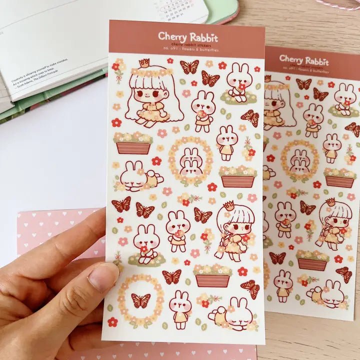 Fyndhörna Washi Stickers no. 091 Flowers & butterflies - 3 - Tidformera - Tidformera