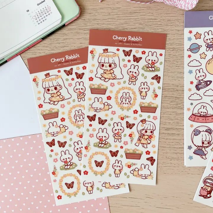 Fyndhörna Washi Stickers no. 091 Flowers & butterflies - 1 - Tidformera - Tidformera