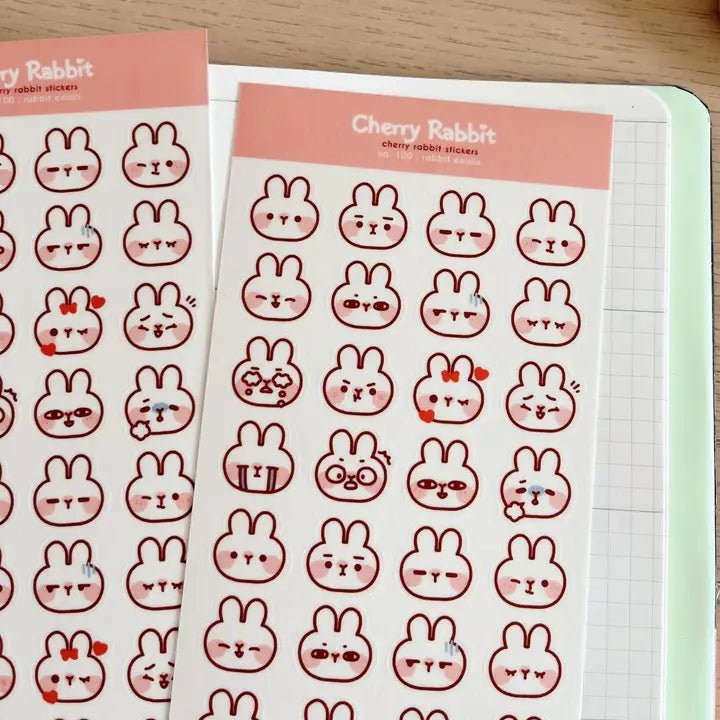 Fyndhörna Washi Stickers no. 100 Rabbit emojis - 2 - Tidformera - Tidformera