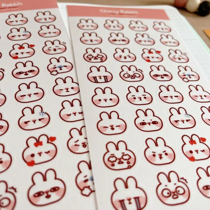 Fyndhörna Washi Stickers no. 100 Rabbit emojis - 4 - Tidformera - Tidformera