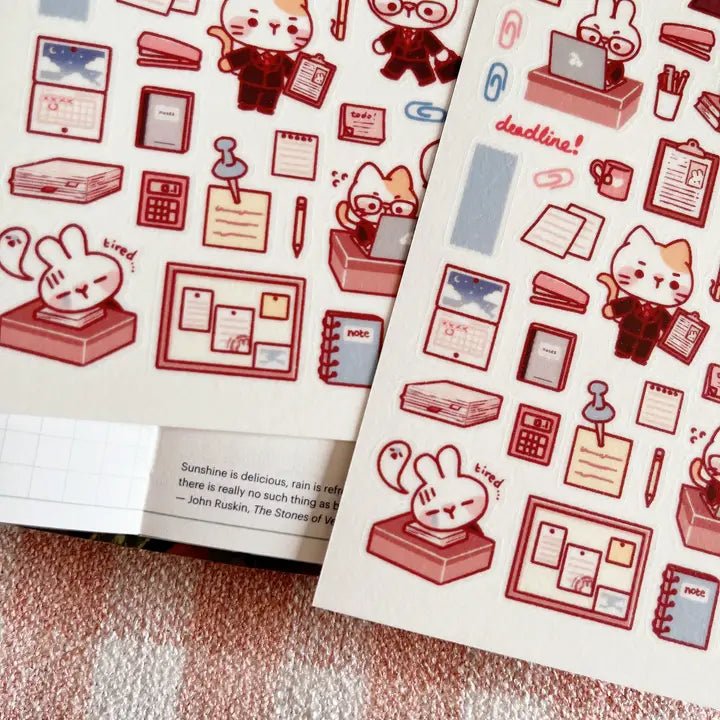 Fyndhörna Washi Stickers No. 126 Office days - 3 - Tidformera - Tidformera