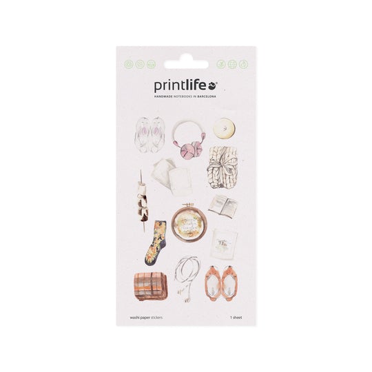 Fyndhörna Washi Stickers Printlife Hobbies ans Cozy things 01 - 1 - Tidformera - Tidformera