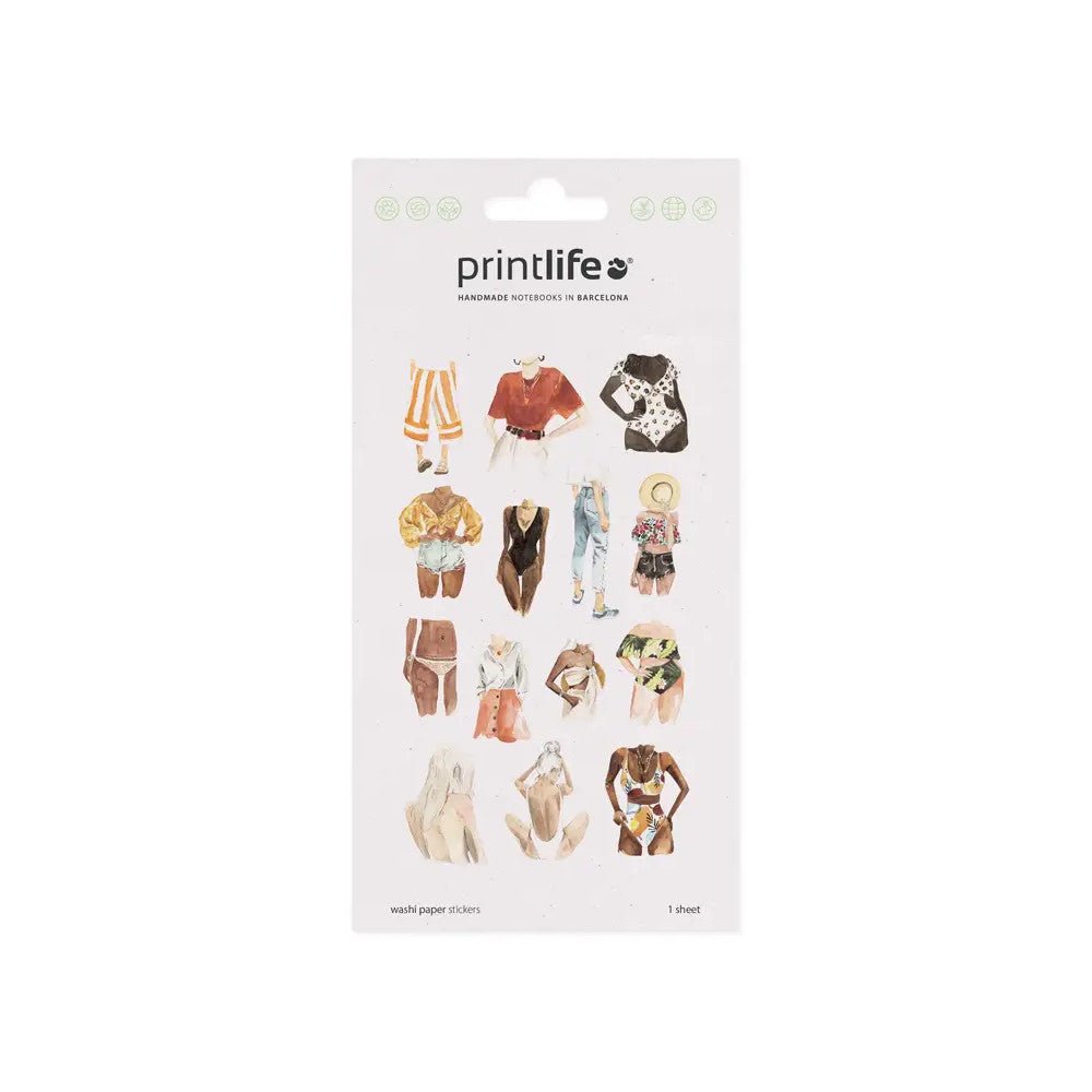 Fyndhörna Washi Stickers Printlife People summer - 1 - Tidformera - Tidformera