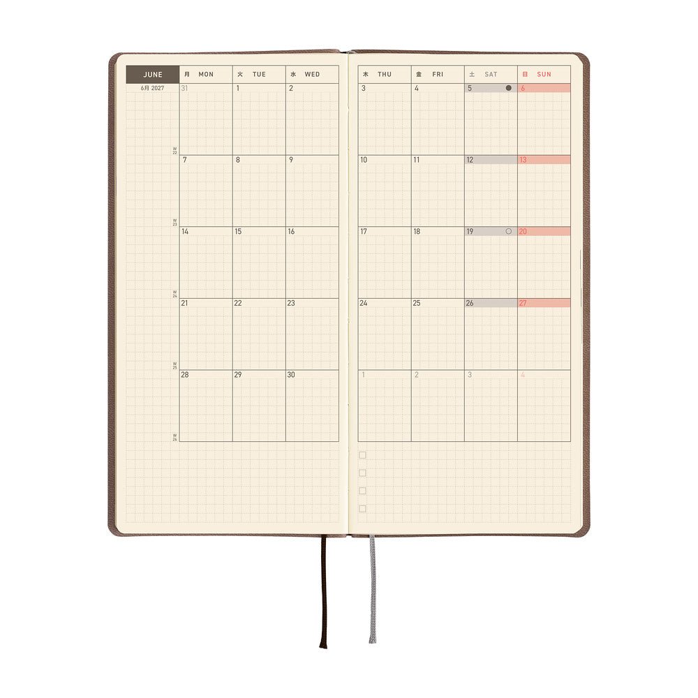 Hobonichi - Weeks Smooth: Café au Lait - 2027 - 3 - Hobonichi Techo - Tidformera