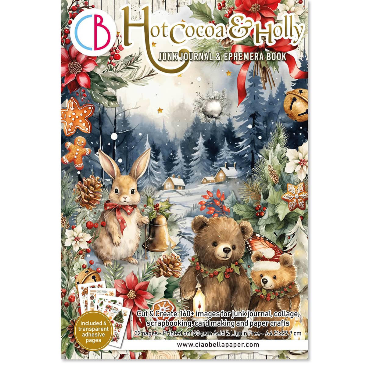 Junk Journal & Ephemera book - Hot Cocoa & Holly - 1 - Ciao Bella - Tidformera