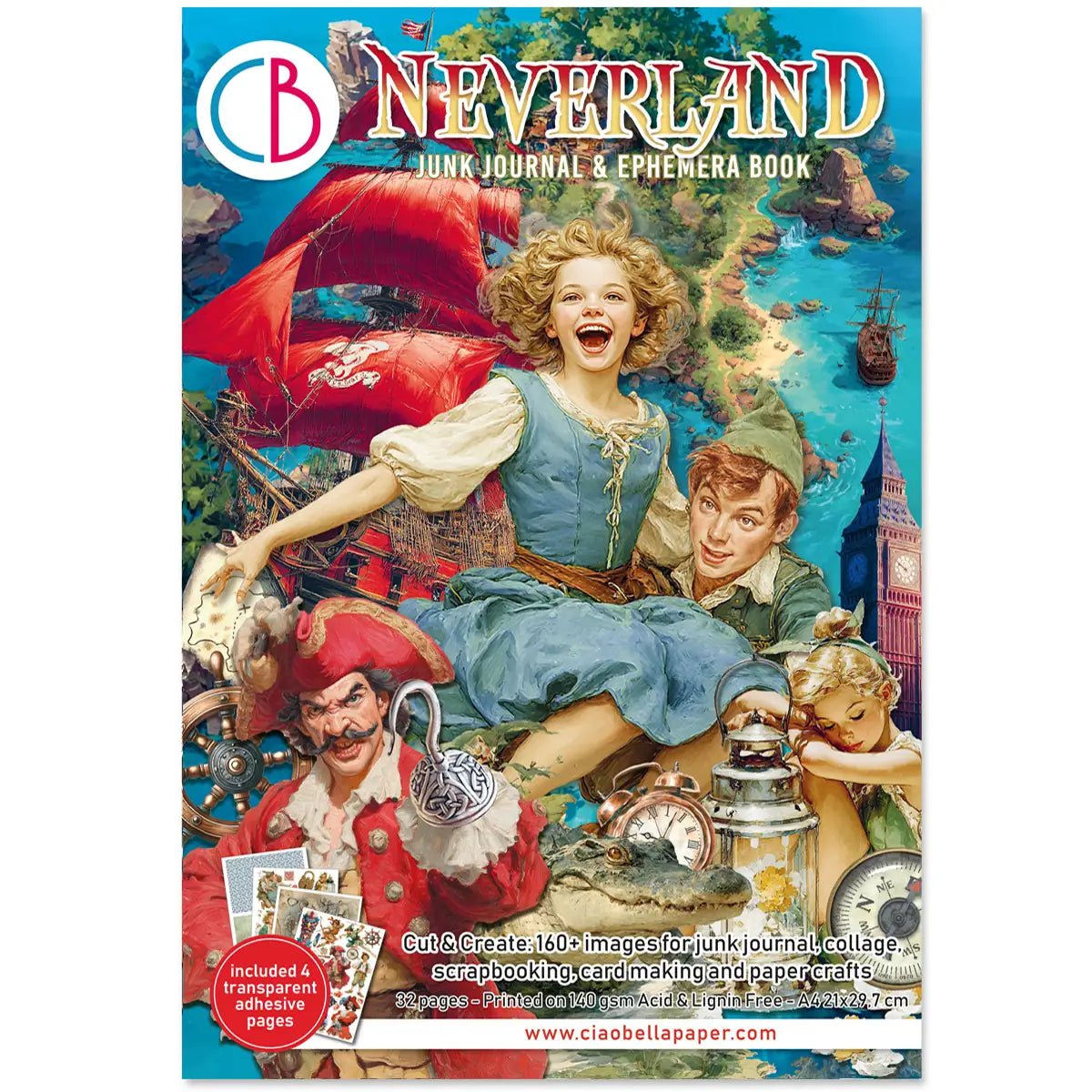 Junk Journal & Ephemera book - Neverland - 1 - Ciao Bella - Tidformera