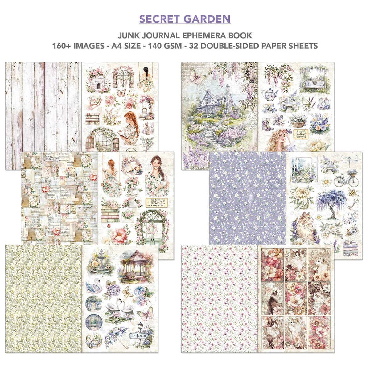 Junk Journal & Ephemera book - Secret garden - 2 - Ciao Bella - Tidformera