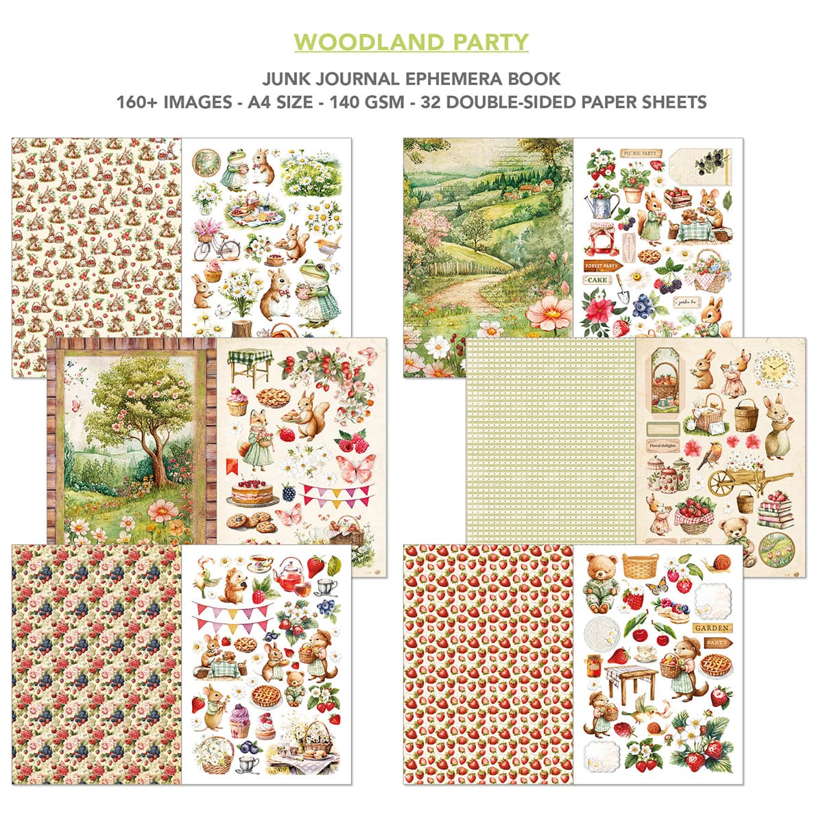 Junk Journal & Ephemera book - Woodland Party - 2 - Ciao Bella - Tidformera
