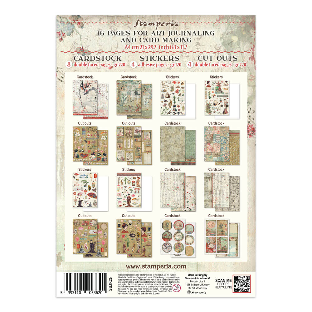 Junk Journal - Oriental Garden - 18 - Stamperia - Tidformera