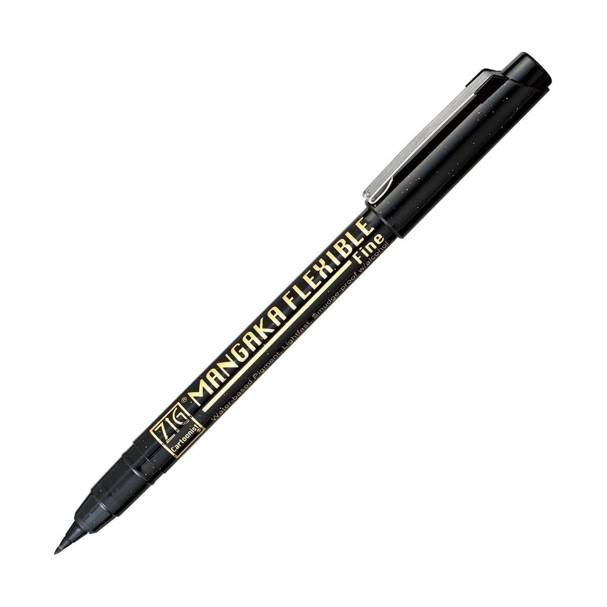 Mangaka Flexible Brush pen Svart - Fine - 1 - ZIG Kuretake - Tidformera