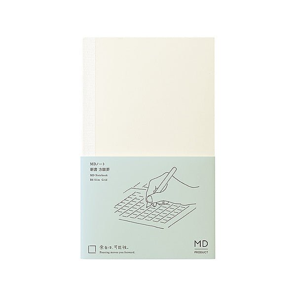 MD Notebook B6 Slim - Grid - 1 - Midori - Tidformera