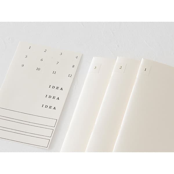 MD Notebook Light - Skrivhäfte - 3 - pack A4 - Blank - 6 - Midori - Tidformera