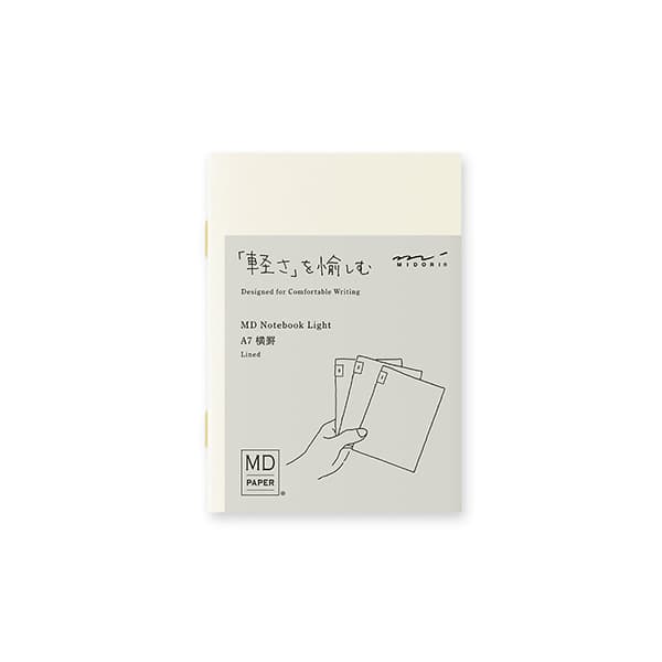 MD Notebook Light - Skrivhäfte - 3 - pack A7 - Linjerad - 1 - Midori - Tidformera
