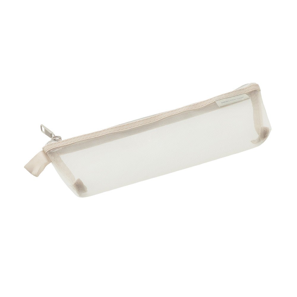 Mesh Pen Case - Gray - 3 - Midori - Tidformera