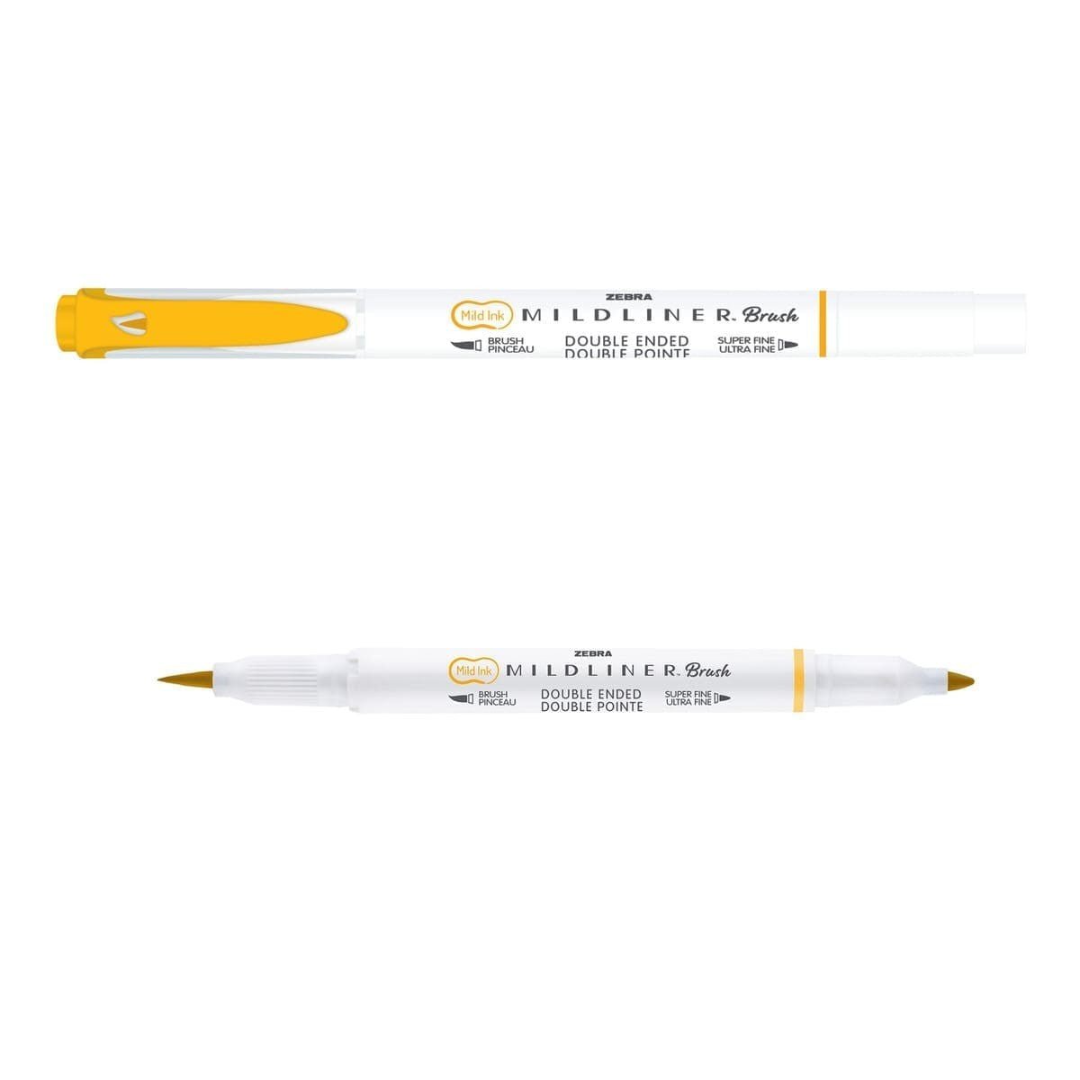 Mildliner Brush pen - Gold från Zebra - Guldfärgad penselpenna - Tidformera