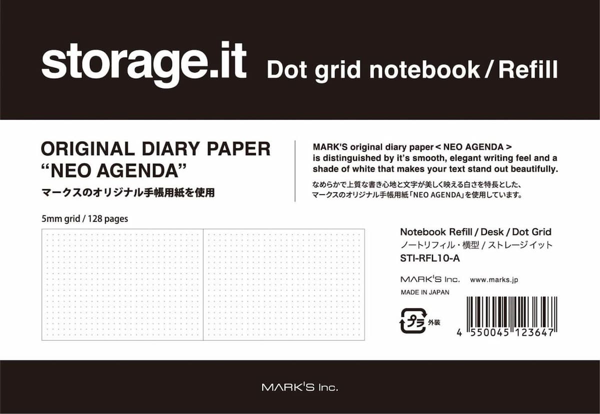 Notebook Storage.it A6 Desk Dotted - Refill - 1 - Mark's Inc - Tidformera