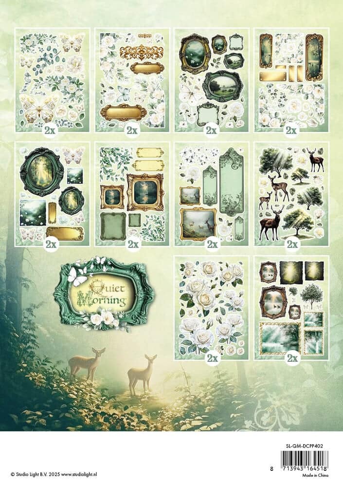 Paper Pad Die - cut Embellishments - Quiet Morning - 2 - Studio Light - Tidformera