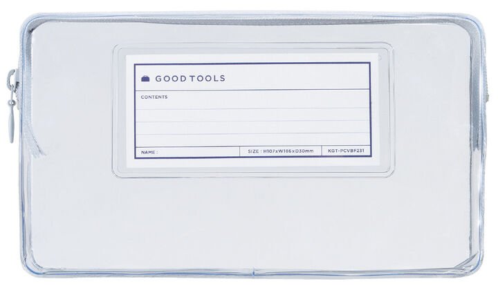 Pen Pouch Clear - Good Tools - White Zipper - 3 - Kokuyo - Tidformera