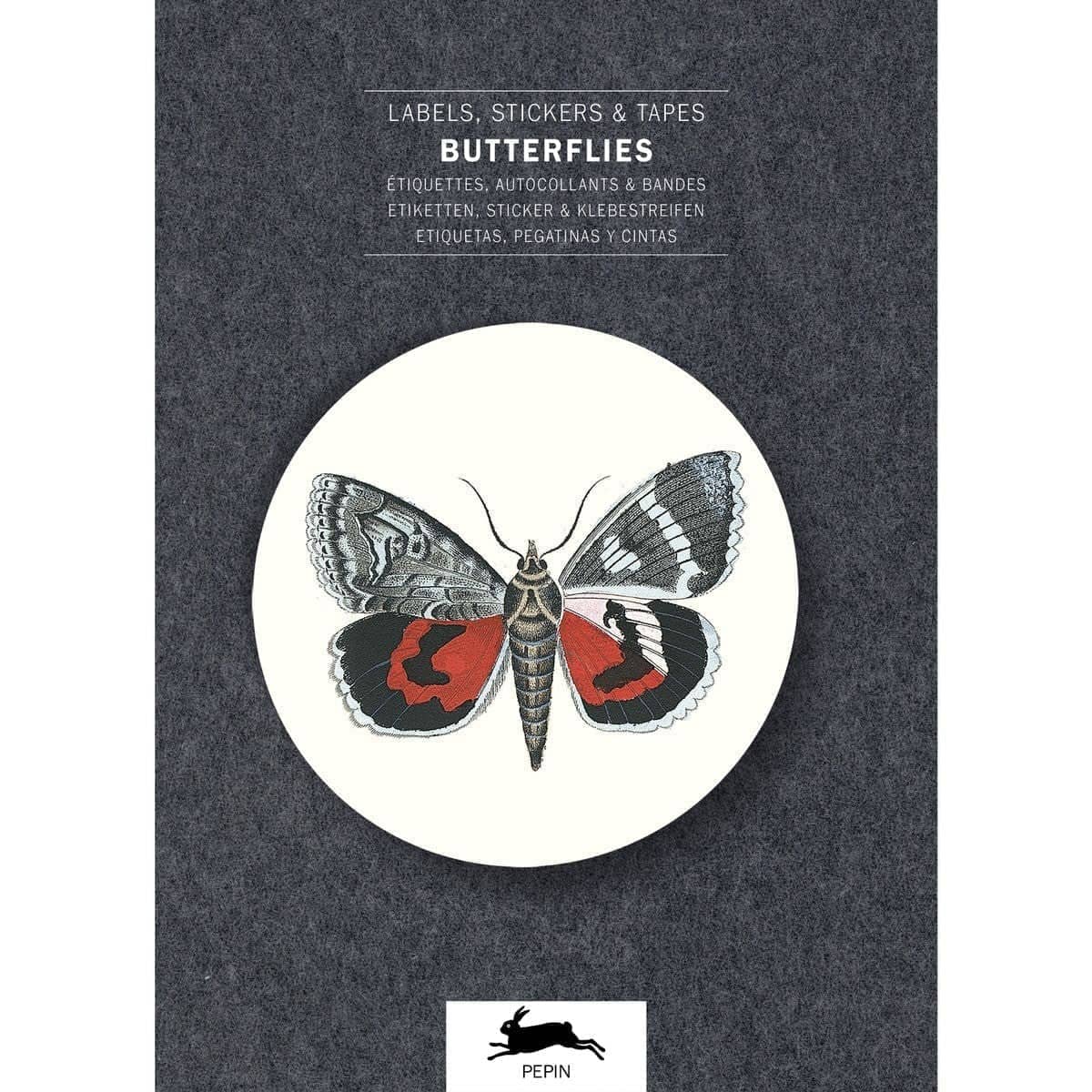 Pepin Labels, stickers & tape Sticker book - Butterflies - 1 - Pepin Press - Tidformera