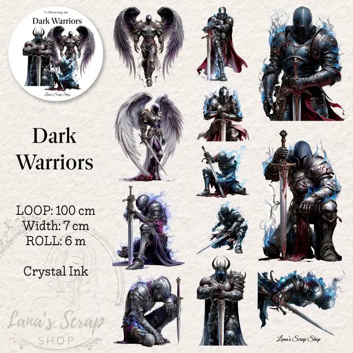 Pet Tape - Lana - 70 mm - Dark Warriors - 1 - Lana's Scrap Shop - Tidformera