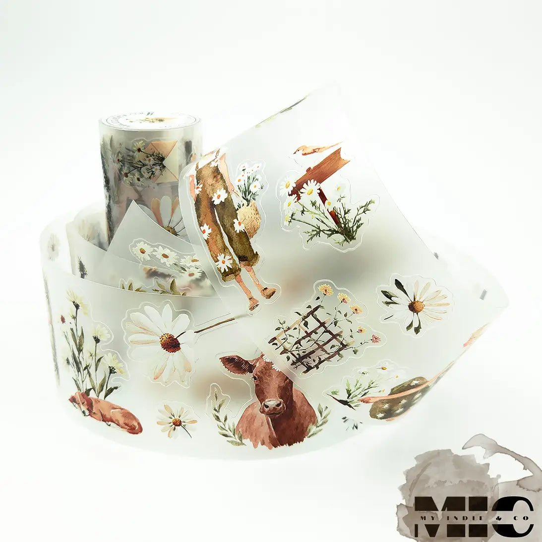 Pet Tape Pre-cut - Mic - 70 mm - Daisy Days - 3 - MIC & MIM Premium Paper Shop - Tidformera