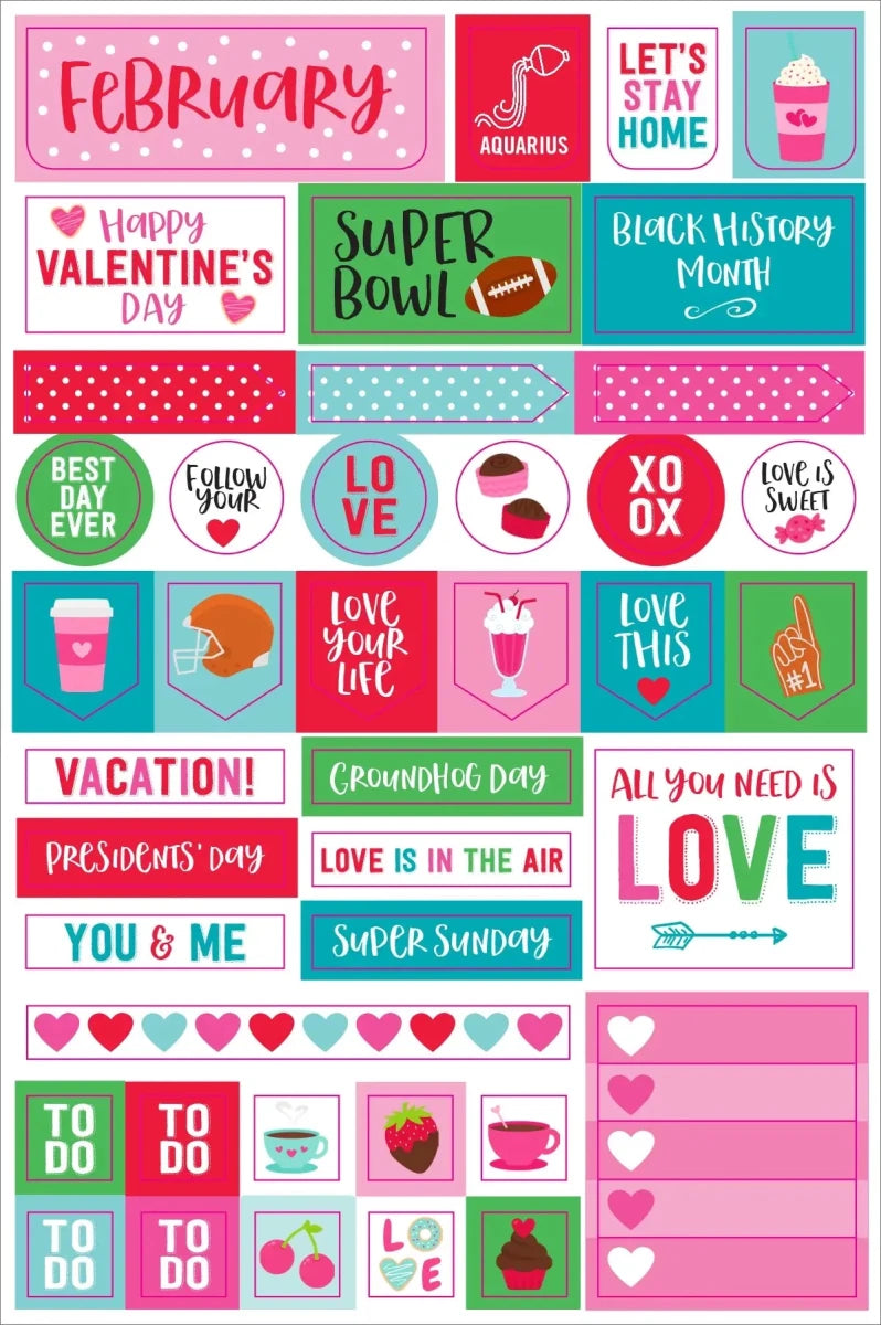 Planner stickers Kalenderstickers - Monthly - 7 - Peter Pauper Press - Tidformera