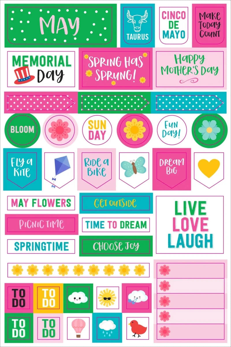 Planner stickers Kalenderstickers - Monthly - 13 - Peter Pauper Press - Tidformera