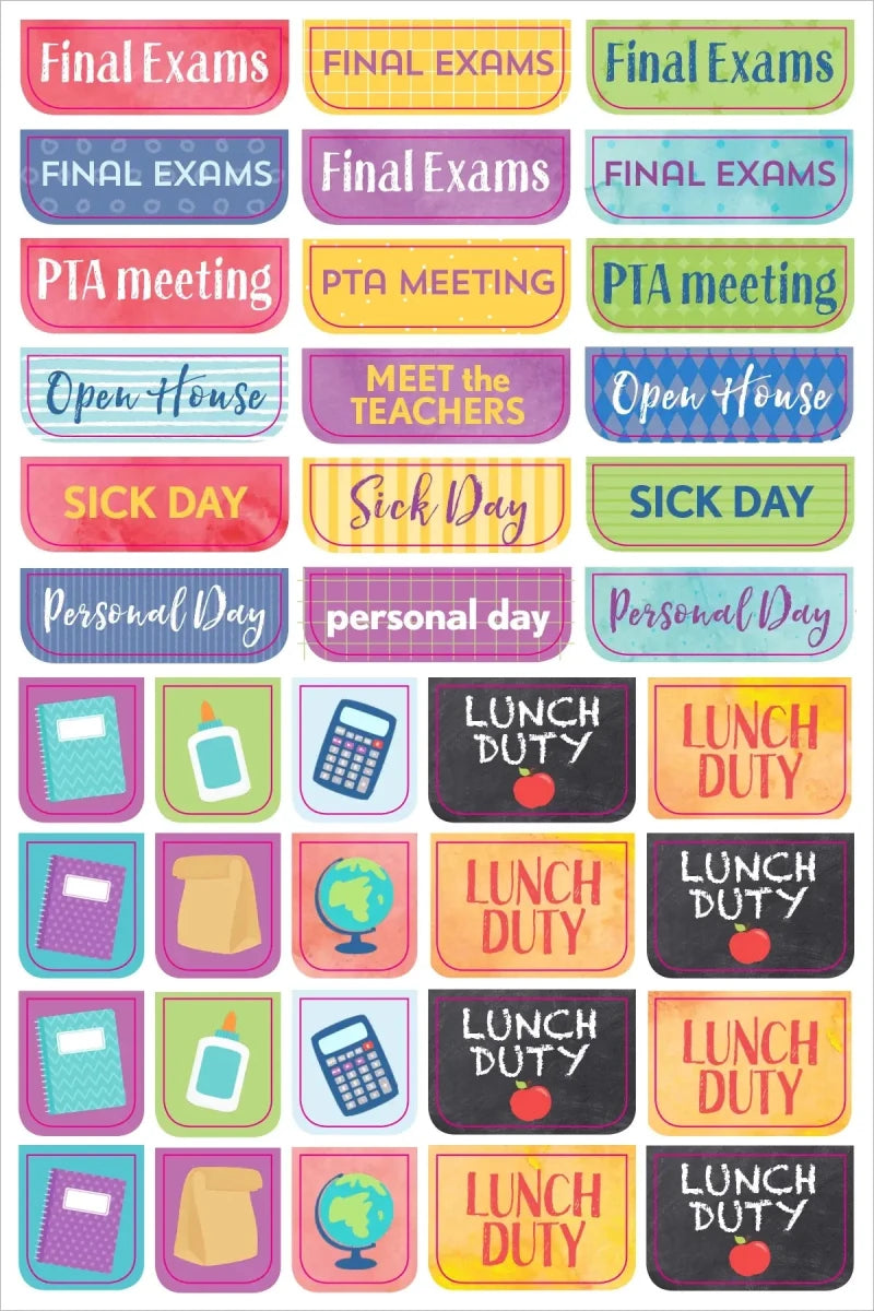 Planner stickers Kalenderstickers - Teacher - 9 - Peter Pauper Press - Tidformera
