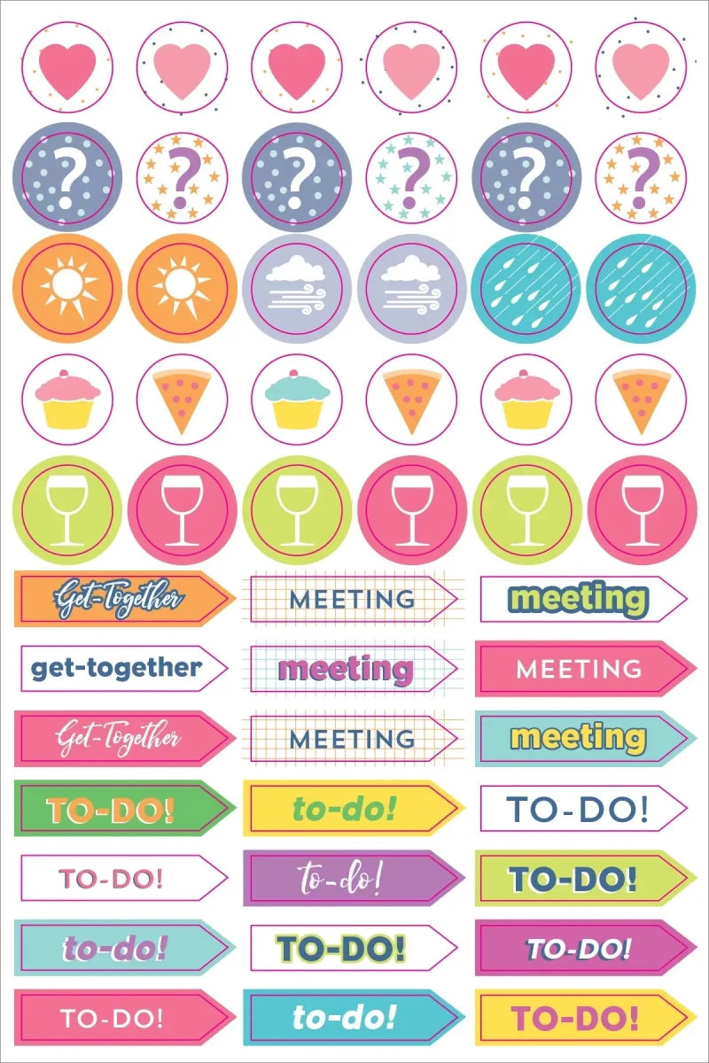 Planner stickers Kalenderstickers - Weekly planner - 7 - Peter Pauper Press - Tidformera