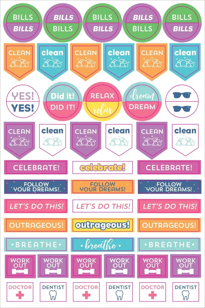 Planner stickers Kalenderstickers - Weekly planner - 12 - Peter Pauper Press - Tidformera