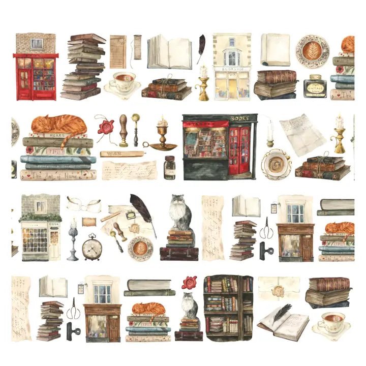 Pre cut Pet Tape - Penpaling Paula - Magic Bookstore - 2 - Penpaling Paula - Tidformera