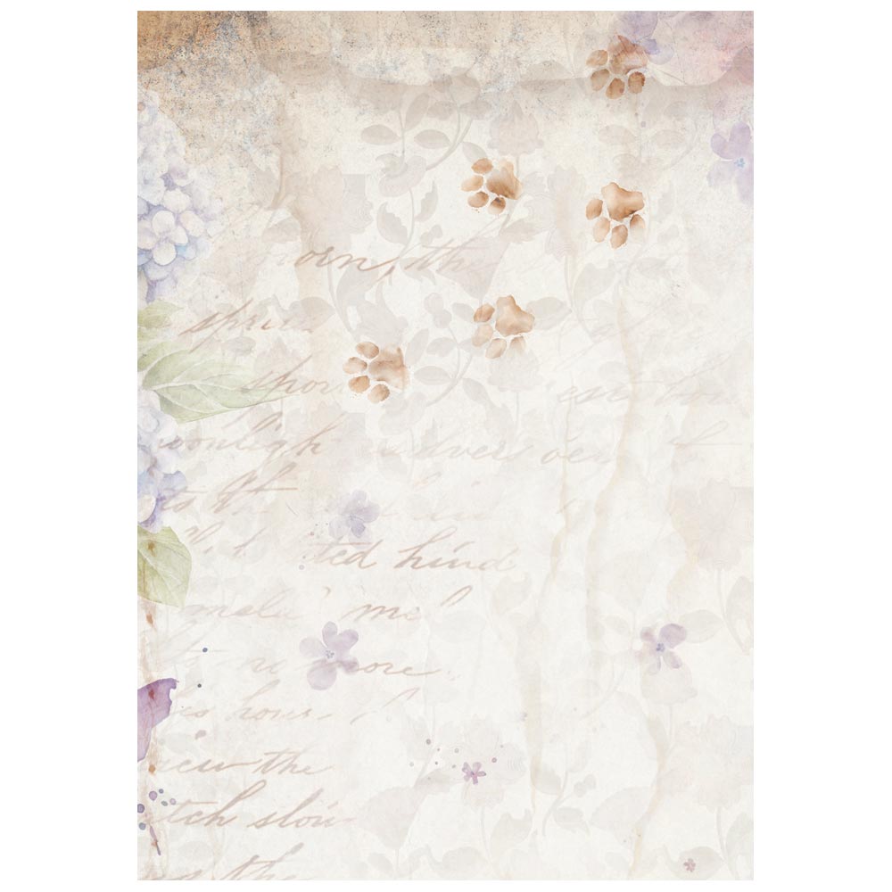 Rice Paper A6 - Quiet Days - Backgrounds - 8 - pack - 9 - Stamperia - Tidformera