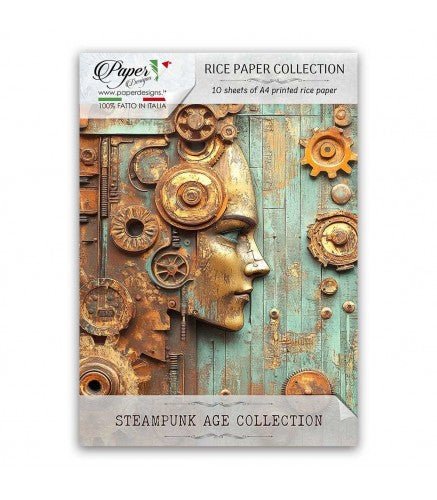 Rice Paper Decoupage A4 10-pack - Steampunk - 1 - Paper Designs - Tidformera