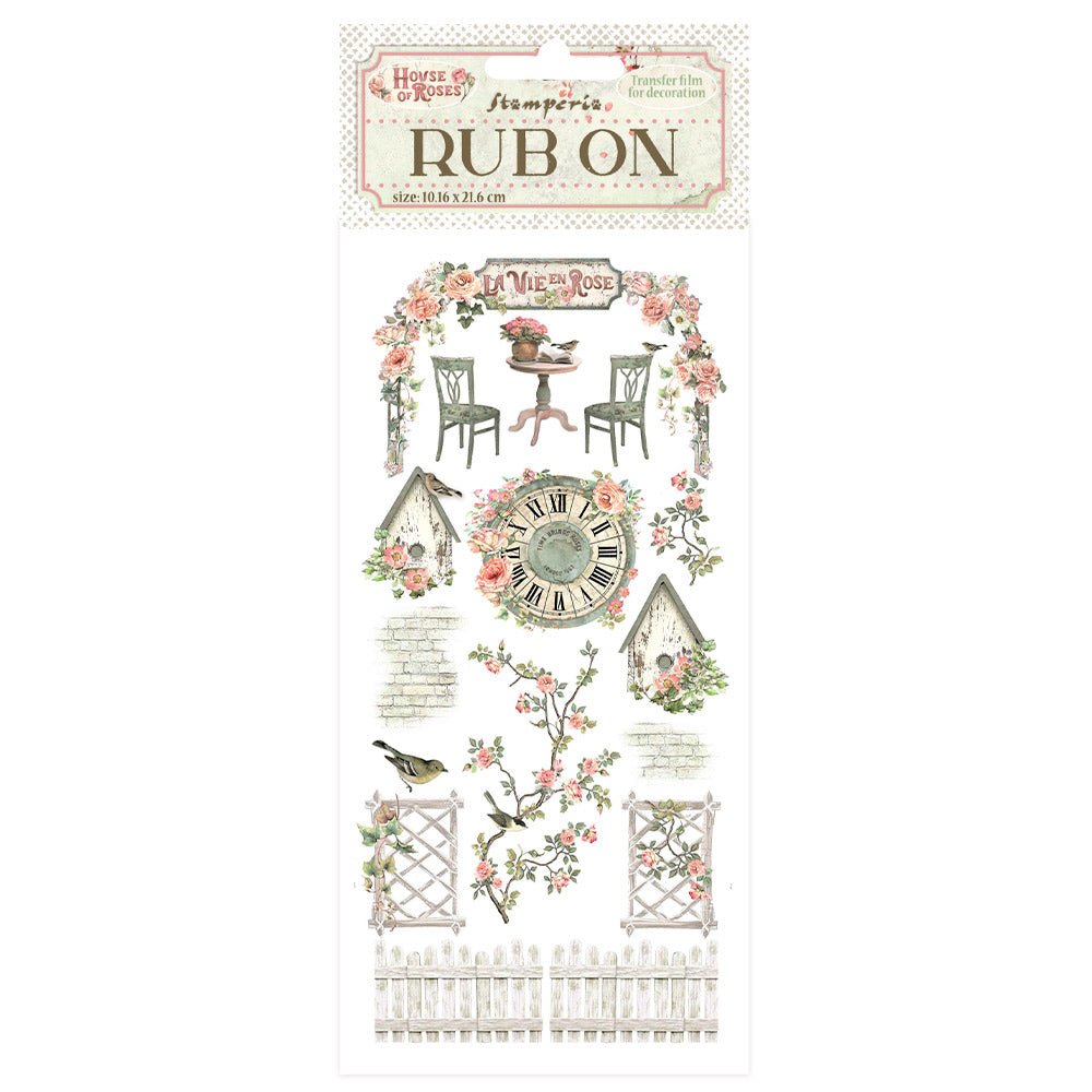 Rub - on - House of Roses - Elements - 1 - Stamperia - Tidformera