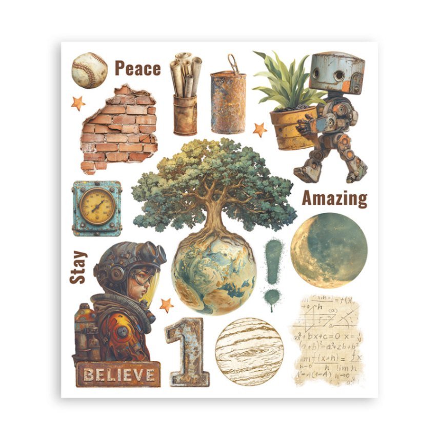 Rub - On Selection 20,5 x 23 cm - A New Beginning - 2 - Stamperia - Tidformera