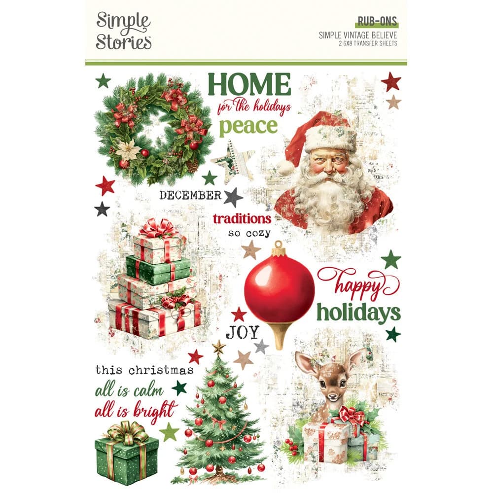 Rub - ons Simple vintage Believe - 1 - Simple Stories - Tidformera