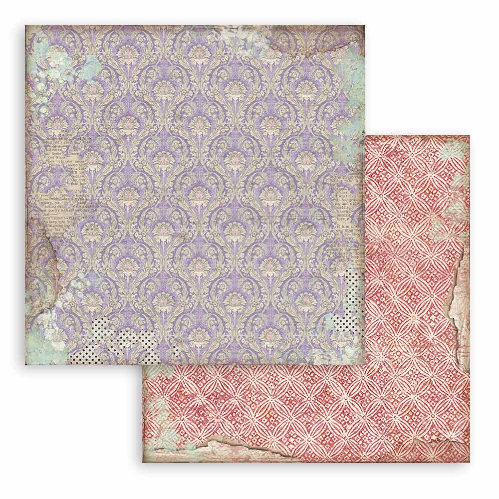 Scrapbookingpapper - Backgrounds - Alice - 9 - Stamperia - Tidformera