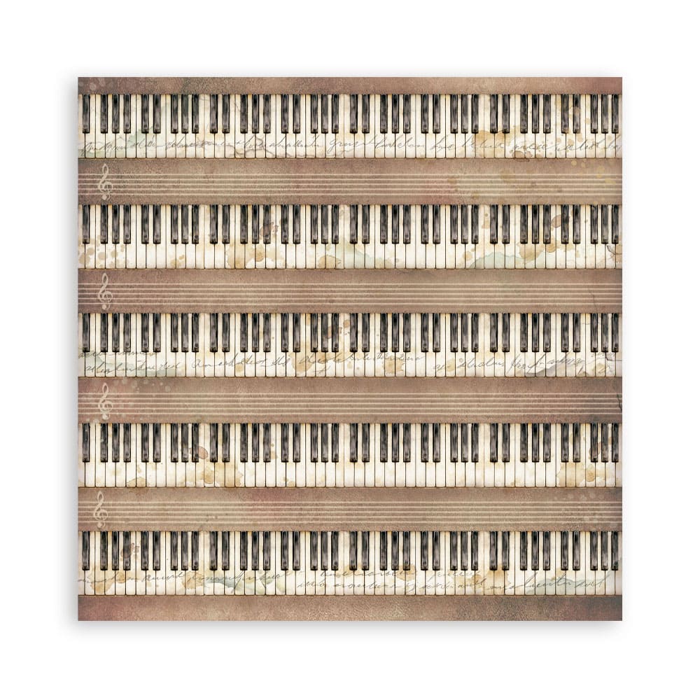 Scrapbookingpapper - Backgrounds - Symphony - 22 - Stamperia - Tidformera