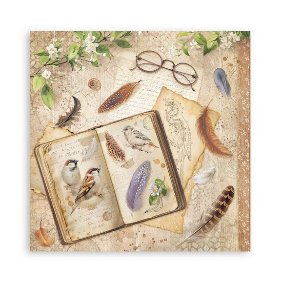 Scrapbookingpapper - Double faced - All Around - 17 - Stamperia - Tidformera