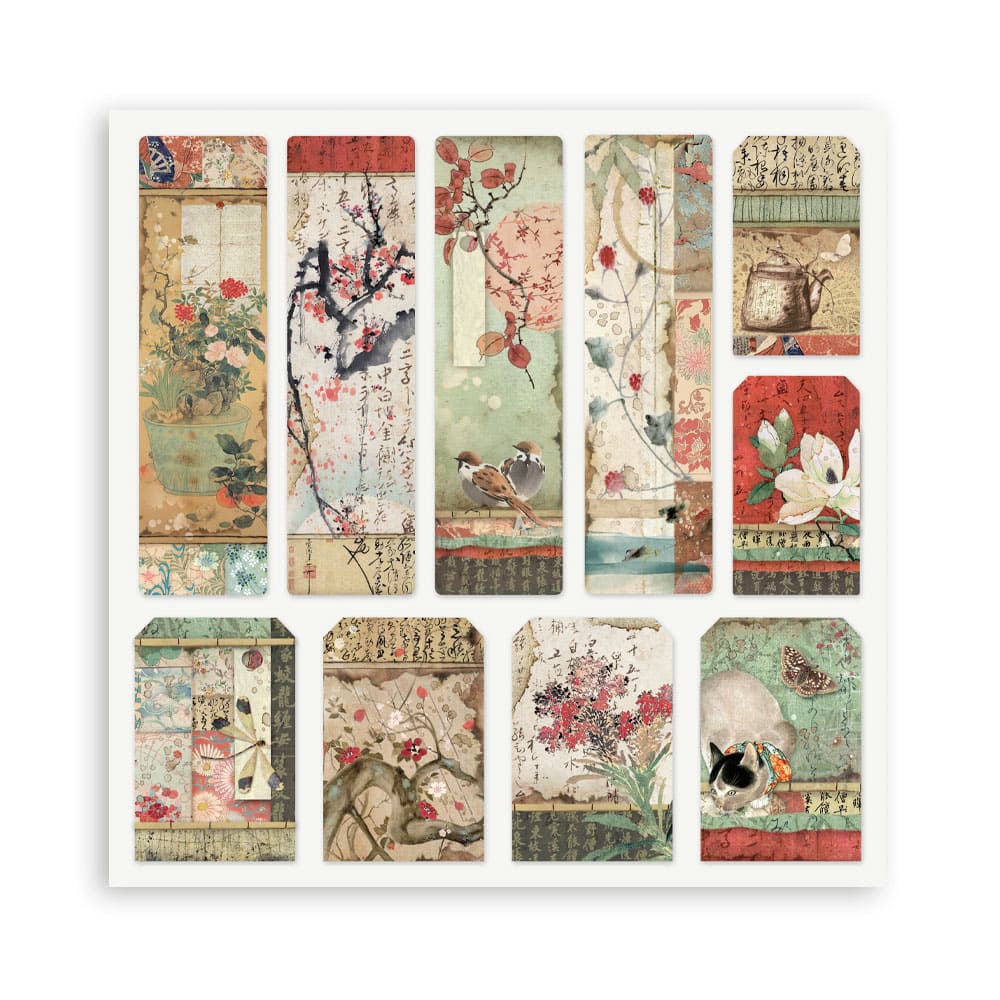 Scrapbookingpapper - Double faced - Oriental garden - 7 - Stamperia - Tidformera