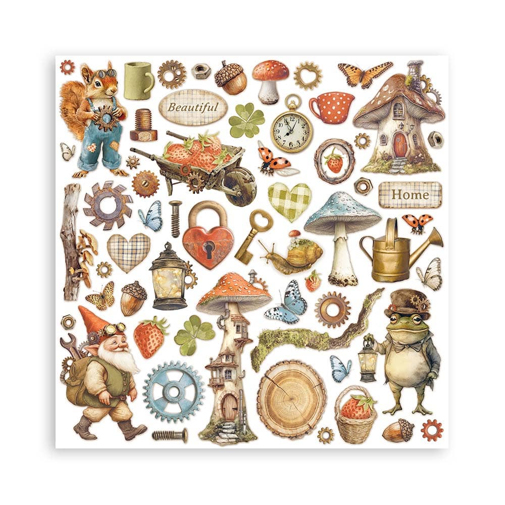 Scrapbookingpapper - Hidden Grove - Maxi Pad - 24 - Stamperia - Tidformera