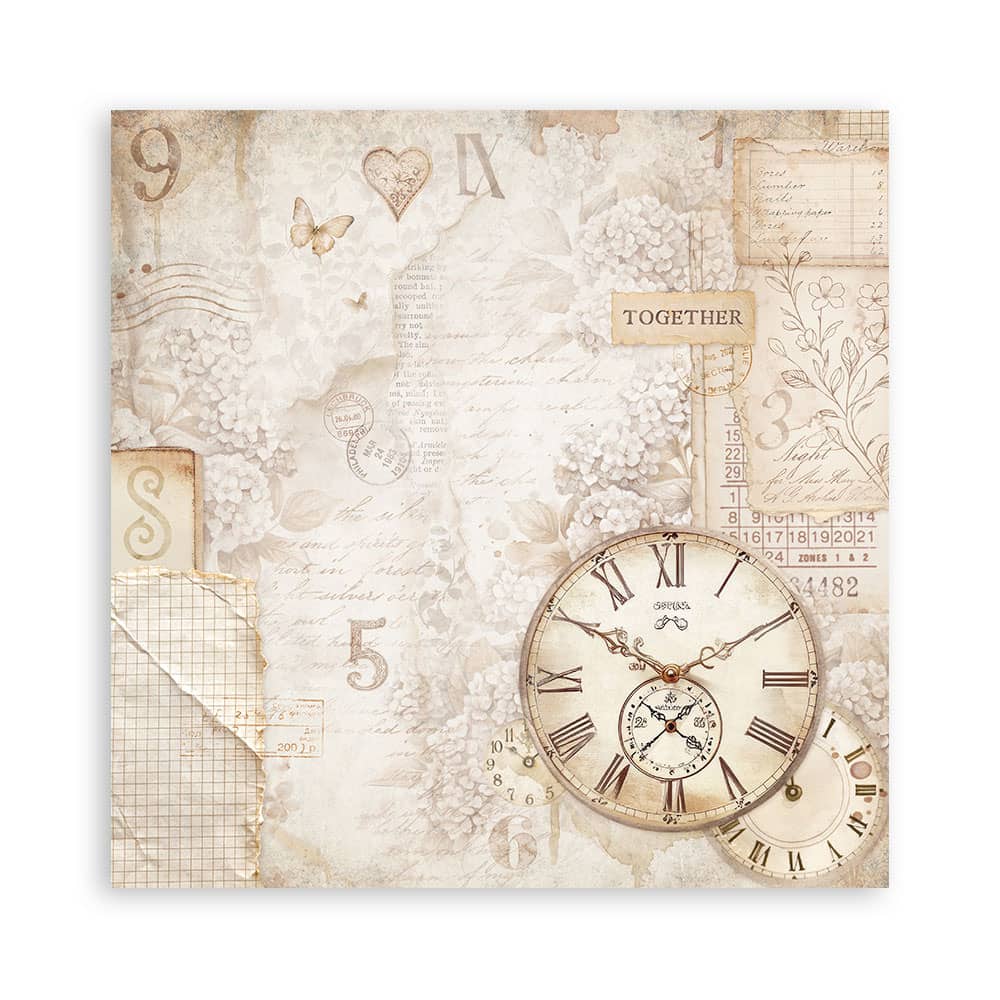 Scrapbookingpapper - Quiet Days - Maxi Pad - 18 - Stamperia - Tidformera