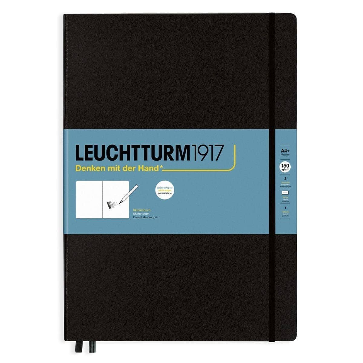 Sketchbook A4 Skissbok Black från Leuchtturm1917 - Svart skissbok - Tidformera