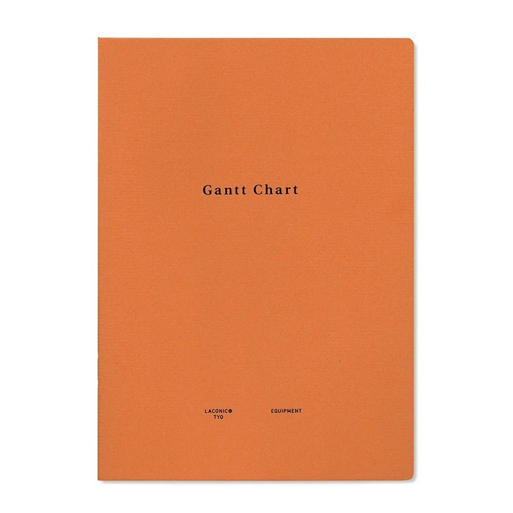 Skrivhäfte - Gantt Chart från Laconic - Ett skrivhäfte i färgen orange. På står Gantt Chart. Tidformera