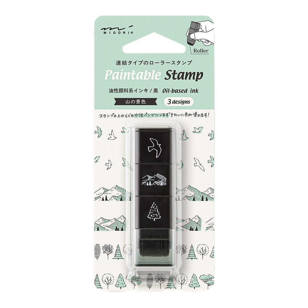 Stämpel Paintable Stamp Roller - Forest Landscape - 1 - Midori - Tidformera