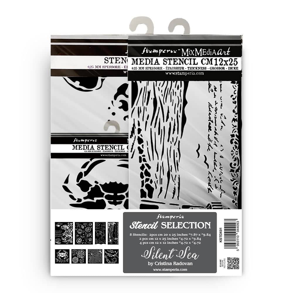 Stencil Selection - Silent Sea - 1 - Stamperia - Tidformera